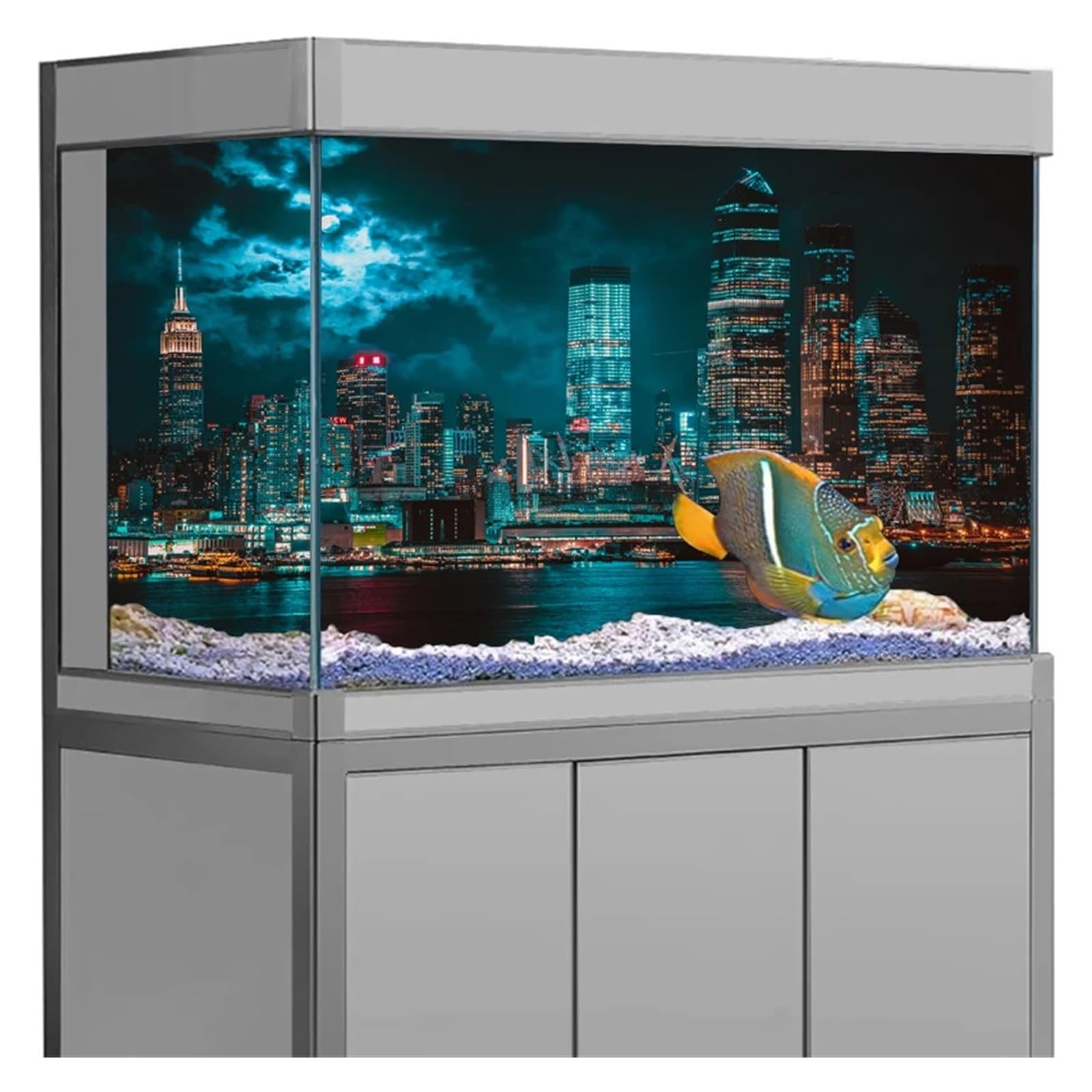 Fond d'aquarium Autocollant adhésif en PVC for Fond d'aquarium, Monde sous-Marin(Color2,50x100cm)