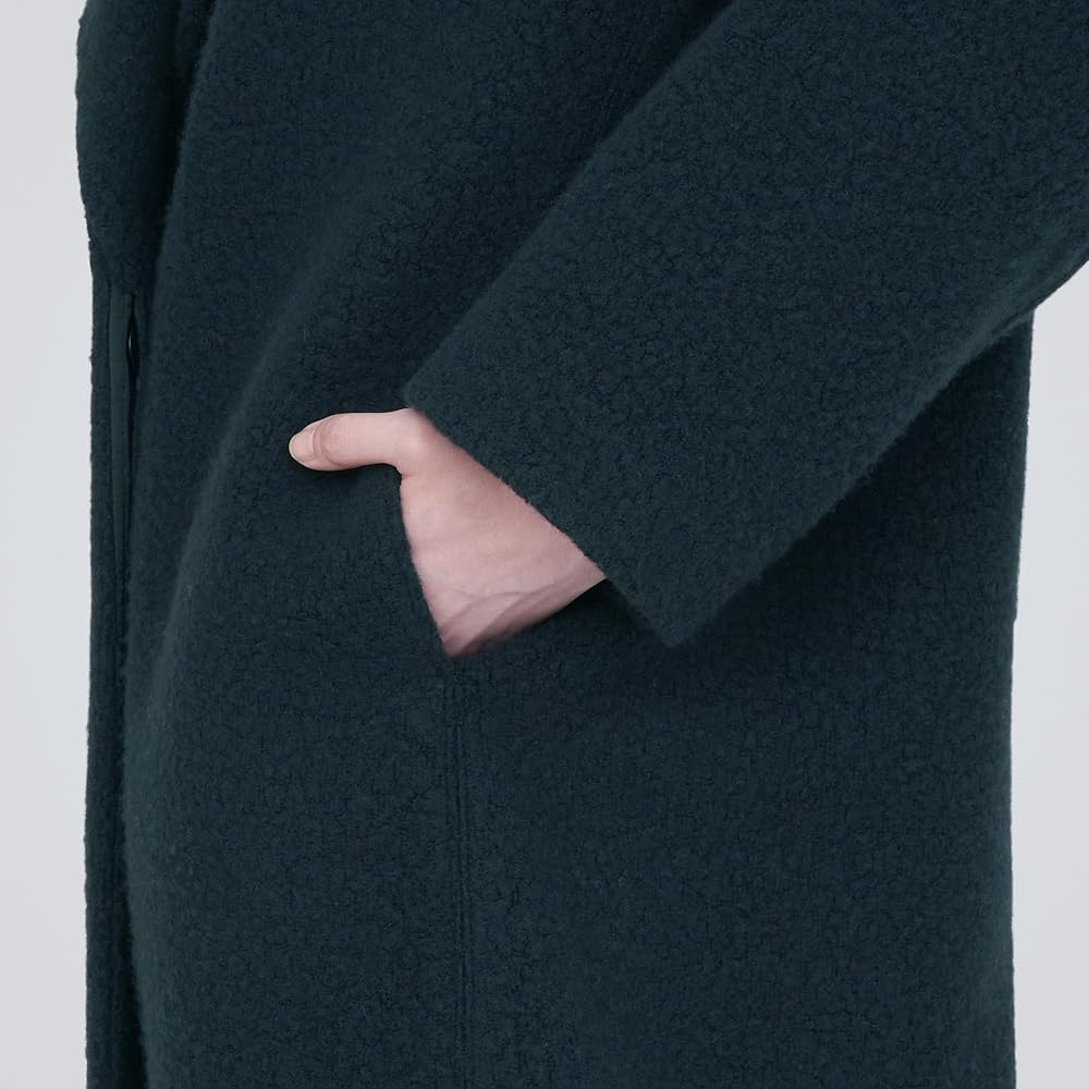 Amazon | 無印良品 コート 再生混ウールボアコート レディース