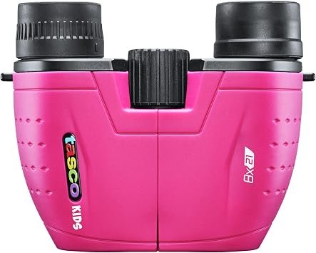 Tasco Kids Binoculars 8x21, Compact Binoculars for Kids Ages 3-12, Great for Adventures, Hiking, Camping, Travel, Bird Watching