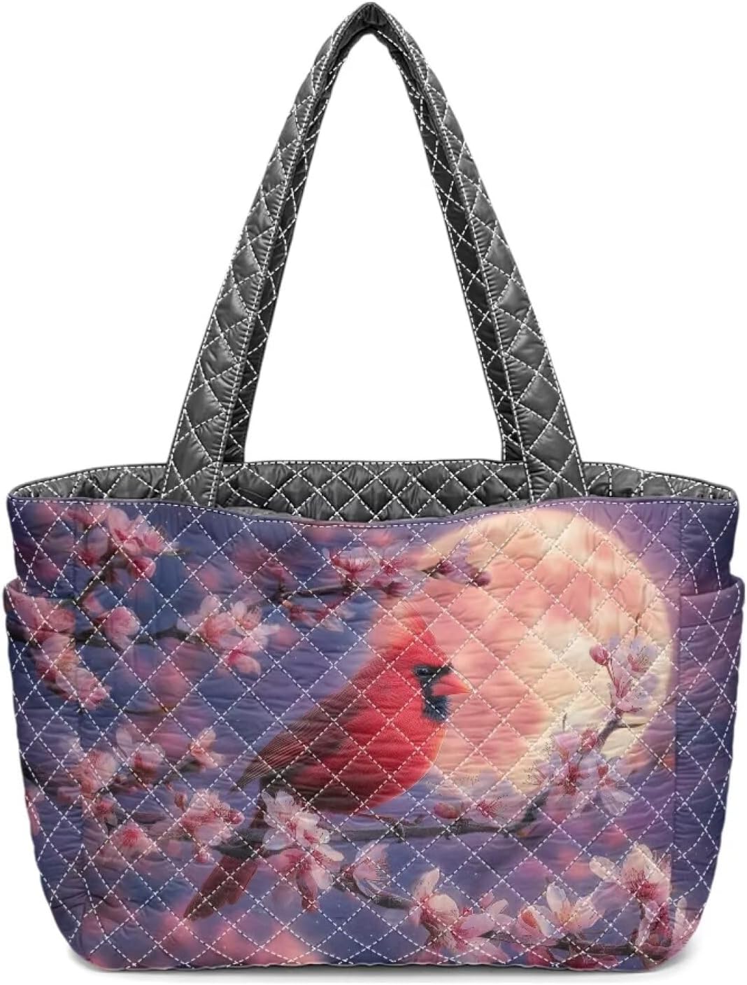 Tote Bag Cute Reversible Quilted Underarm Bag Trendy Women's Handbag for Outdoor Travel Dating Daily