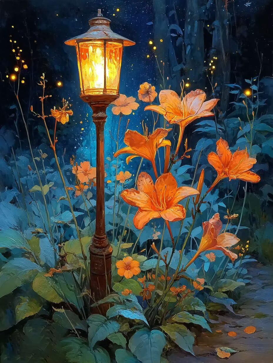Puzzle 2000 elementów dla dorosłych, lampa uliczna do ogrodu, klasyczne