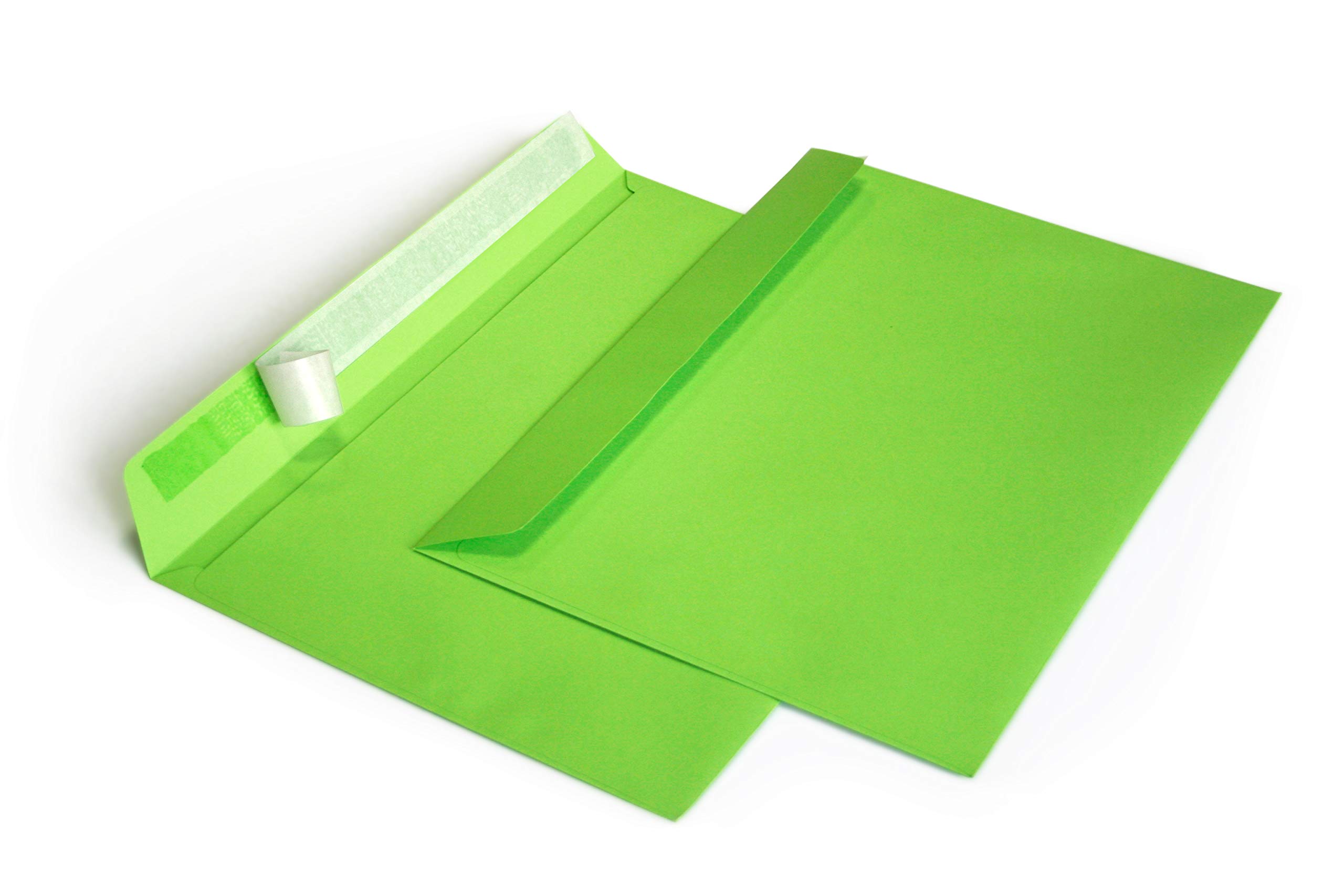 Briefumschläge DIN C4 229 x 324 mm grün 120g/m² ohne Fenster haftklebend (Artikel: 410A) (200)