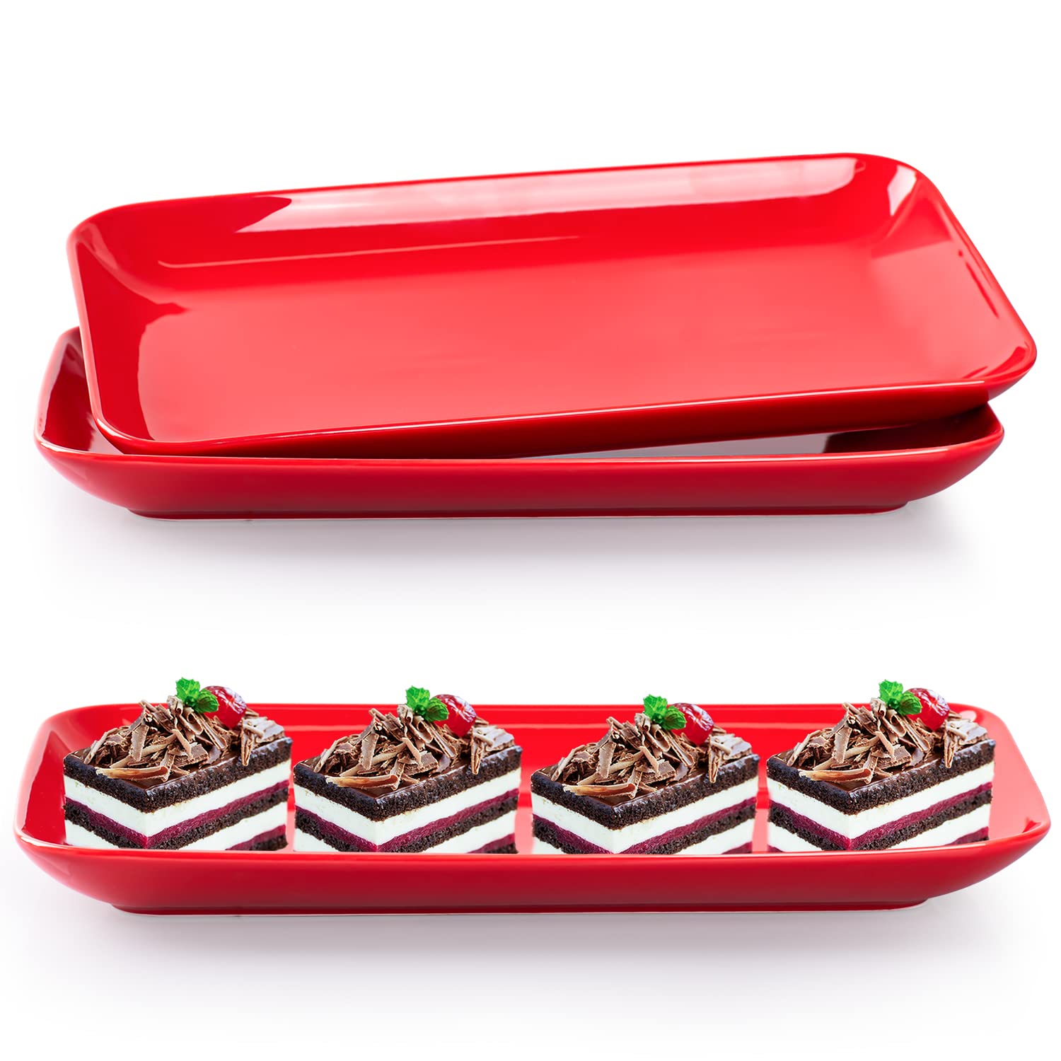 Snapklik.com : DELLING 3 Pack Rectangular Serving Platter And Trays