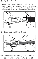 Vista 2 de PILOT, recambios de tinta líquida Precise V5 RT, punta extrafina de 0.5 mm, negro, paquete de 6