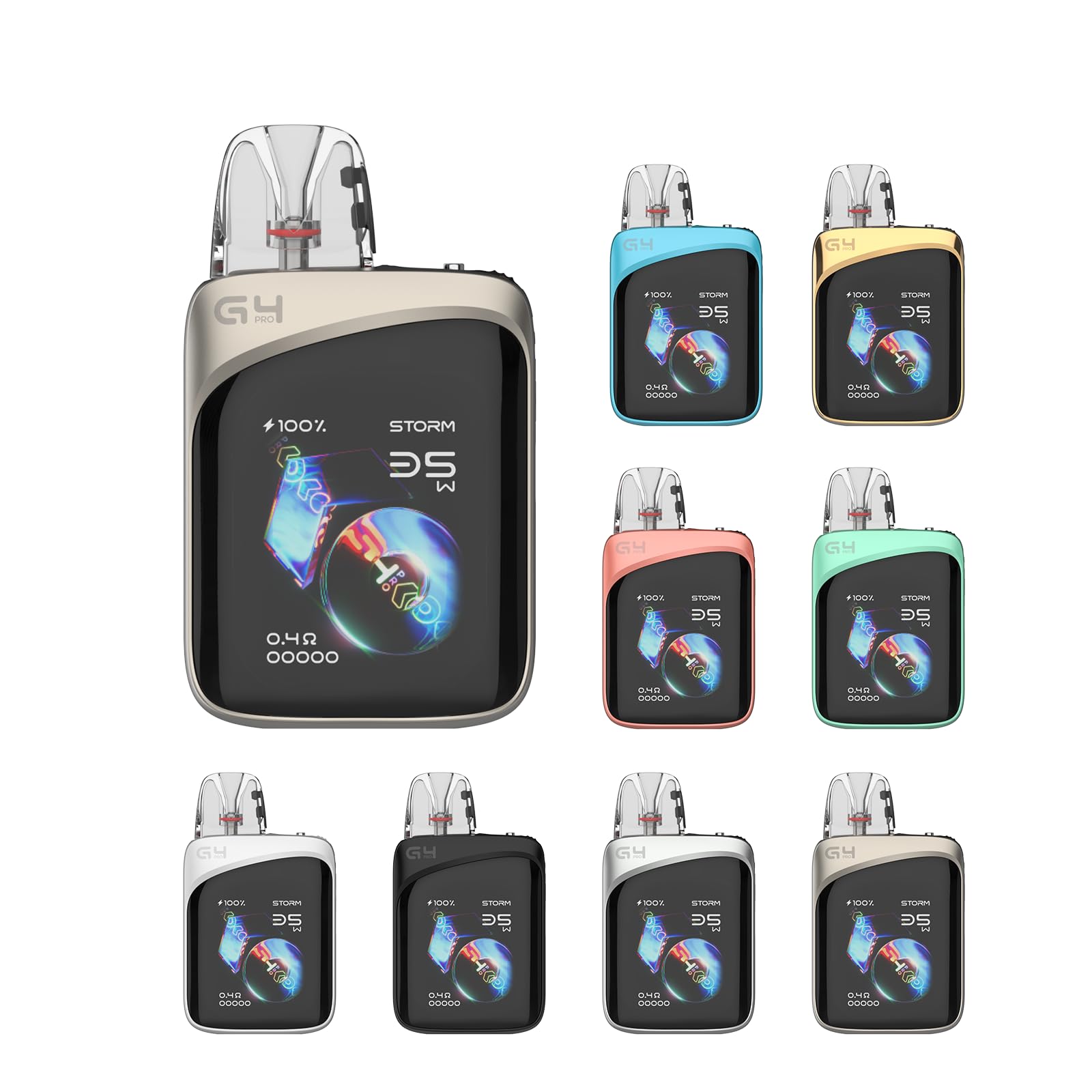 【MTL&RDL向け】電子タバコ For Caliburn G4 Pro KOKO Pod Kit 2000mAH 35W (コズミック・グレイ)