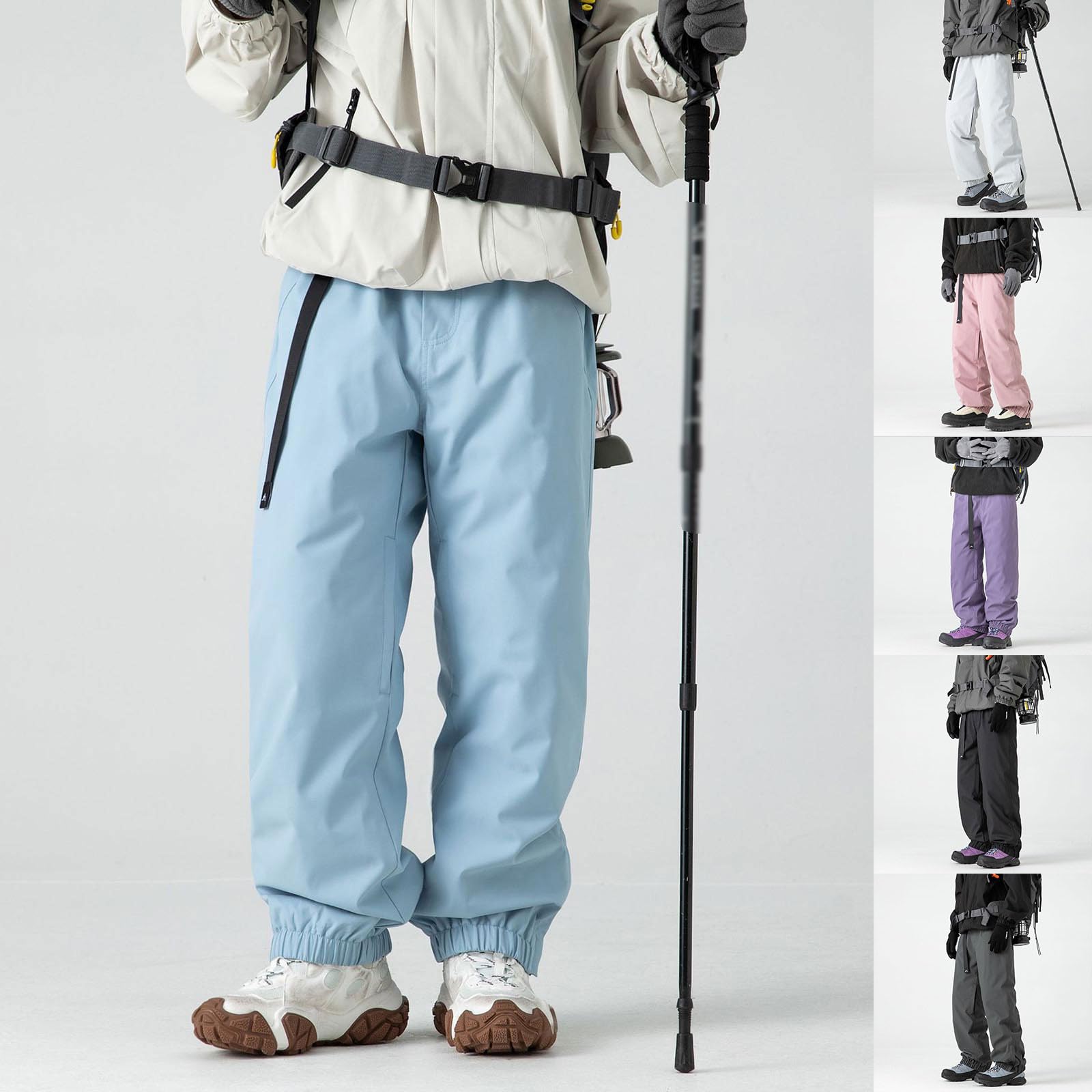 Pantalon thermique de ski pour homme, imperméable, coupe-vent, style baggy, pantalon de snowboard élastique taille haute pour l'hiver