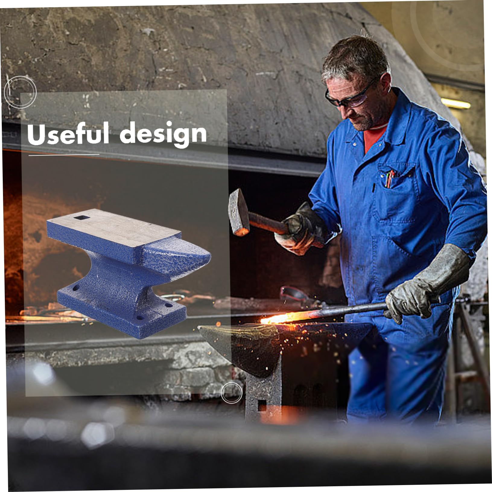 Lurrose Mini Blok Do Rękodzieła Wielofunkcyjna Podstawa Horn Reusable Diy Metal Pad Trwały Materiał Żelazny