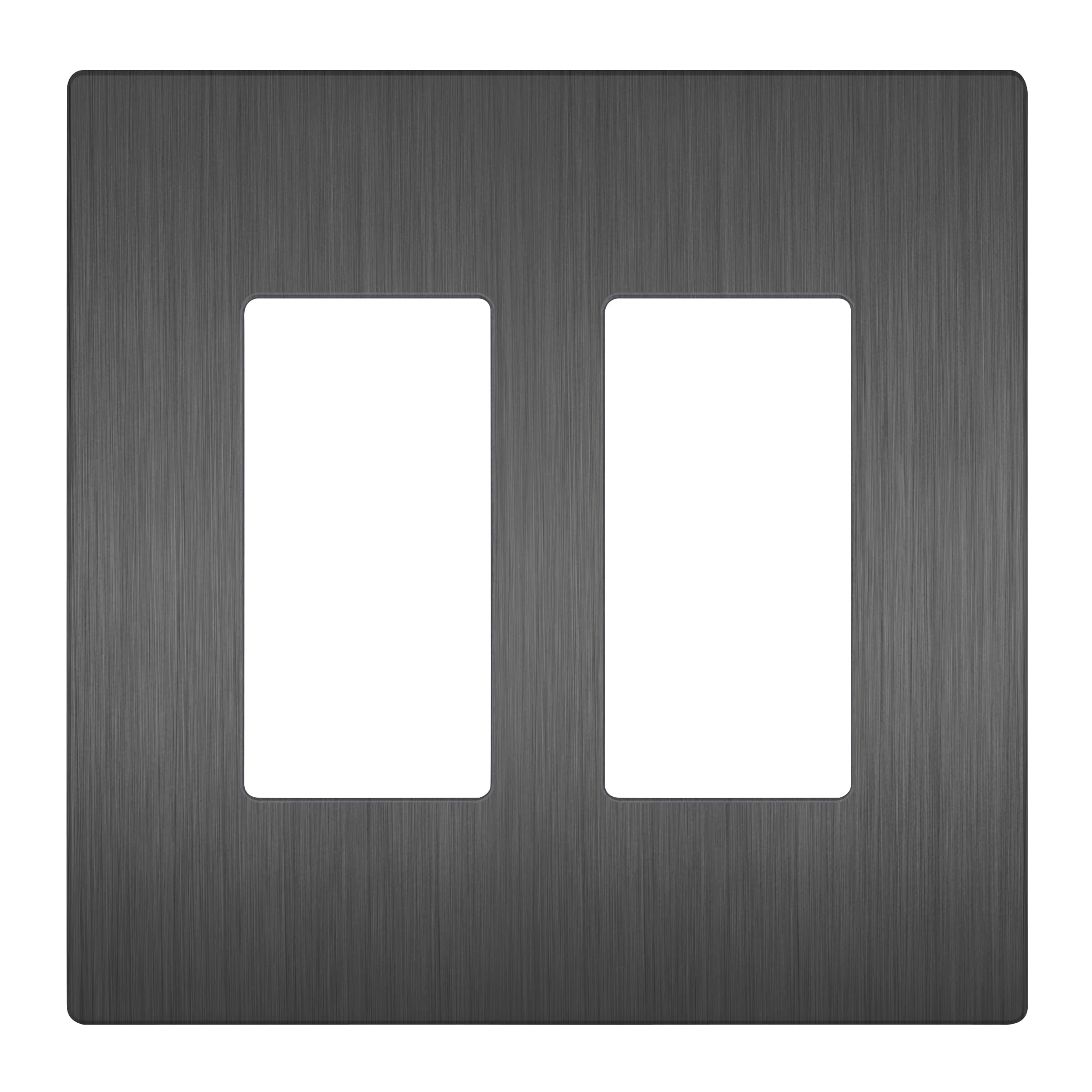 LIDER Brushed Finish Decorator Switch Cover, Screwless Wall Plate, Mid-Size 2-Gang 4.88" x 4.92", Unbreakable Polycarbonate Thermoplastic, UL Listed, LSWP-32M-BGD, Brushed Gold — view 15