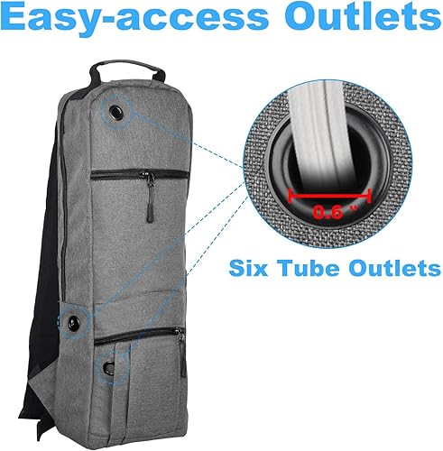 Miniatura 5 de Soporte portátil para mochila con tanque de oxígeno solo para tamaño D (M-15), cómoda mochila con cilindro de oxígeno médico con correas duraderas,