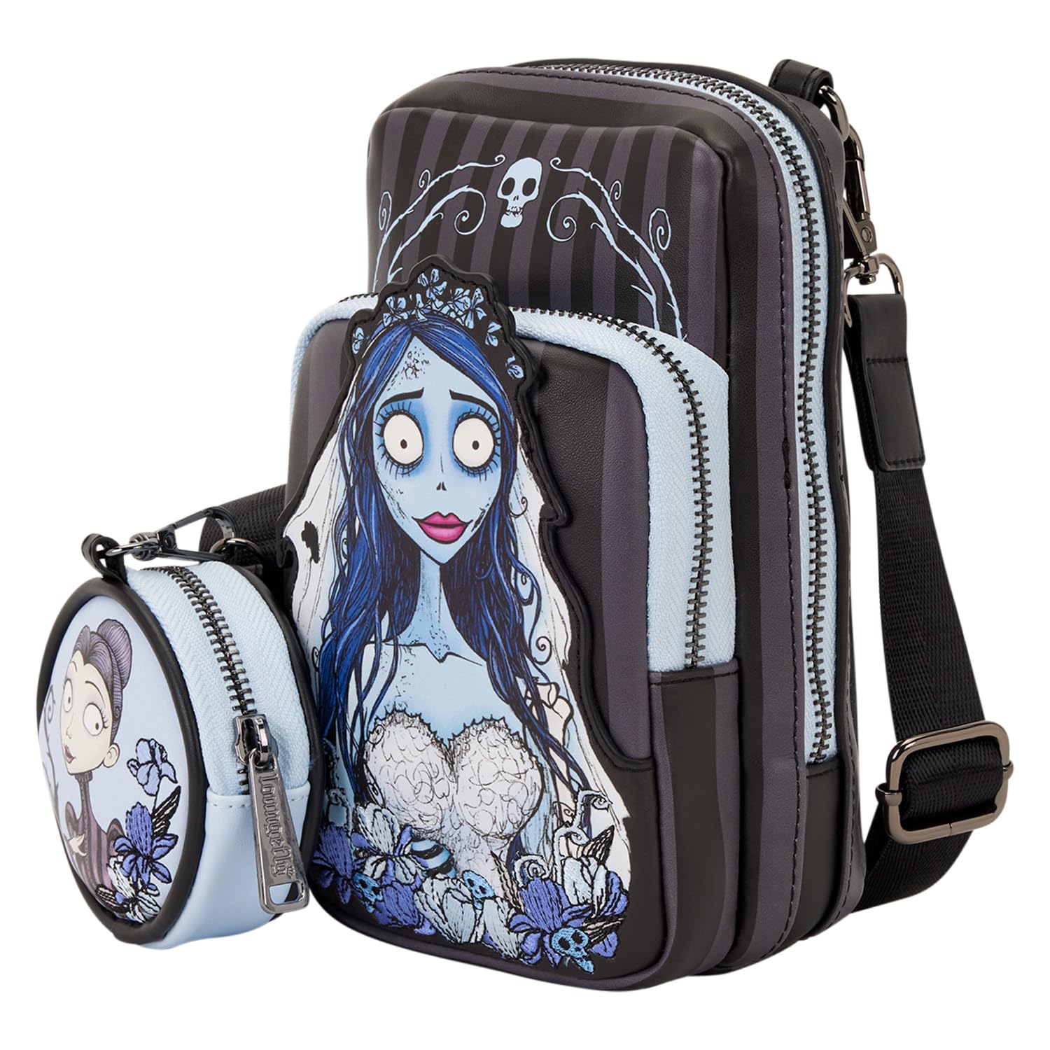 Amazon.com: Loungefly Warner Bros Corpse Bride Crossbody Sling Bag