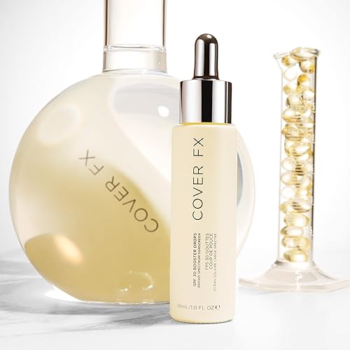 Miniatura 9 de Cover FX SPF 30 Booster Drops – Protector solar hidratante de amplio espectro – Fórmula transparente no grasa – Todo tipo de piel y tonos – 1 onza