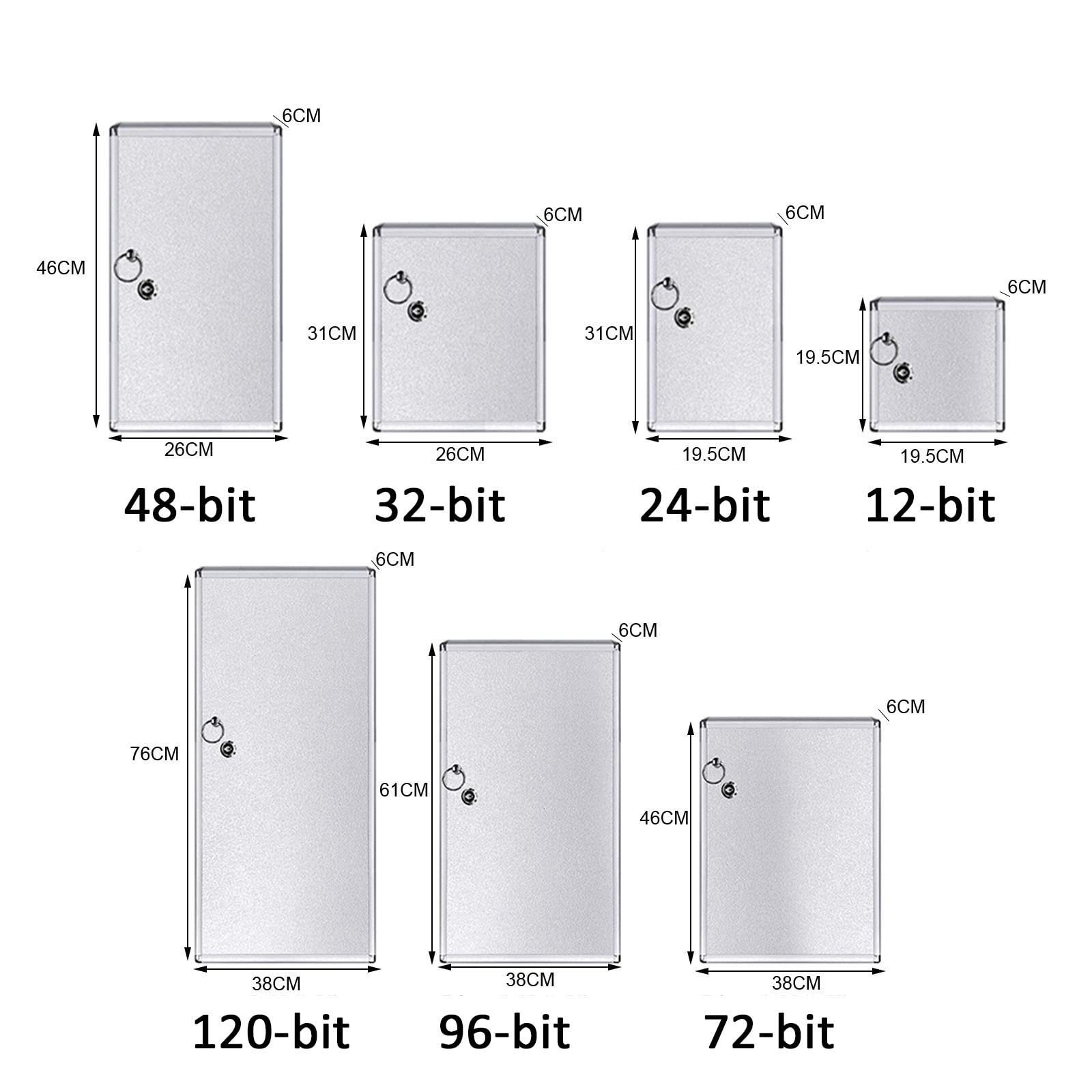 Boîte à clés murale de grande capacité - Solution de stockage de clés argentée pour les agences immobilières à domicile et la gestion sécurisée des accès