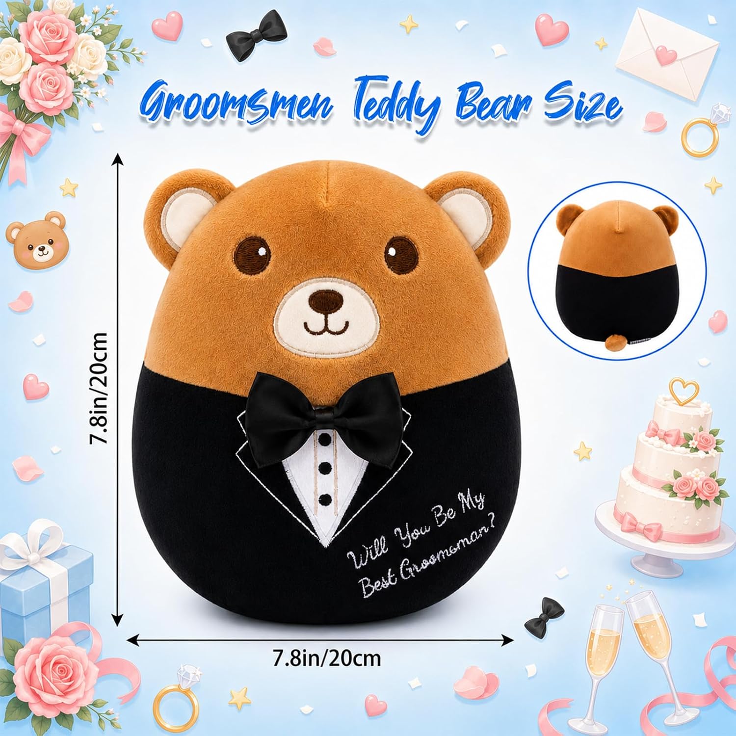 Teddy Bear Stuffed Animal - Will You Be My Groomsman image 4