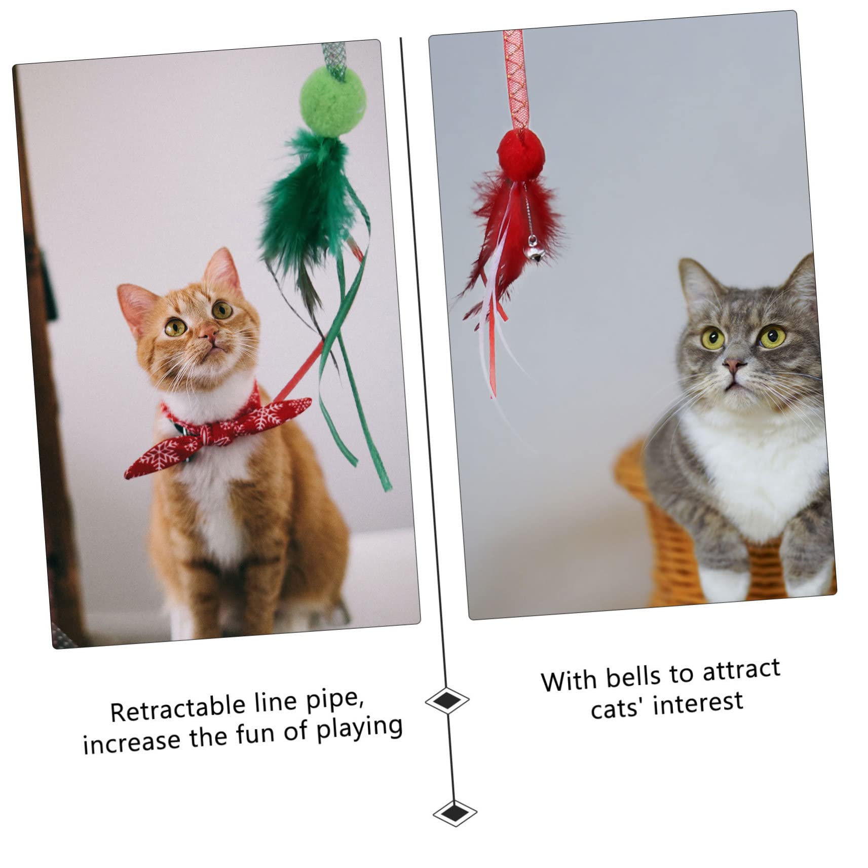 POPETPOP Lot De 3 Jouets Interactifs pour Chat Thème De Noël Clochette Et Jeu pour Chat 3 Pièces X 3