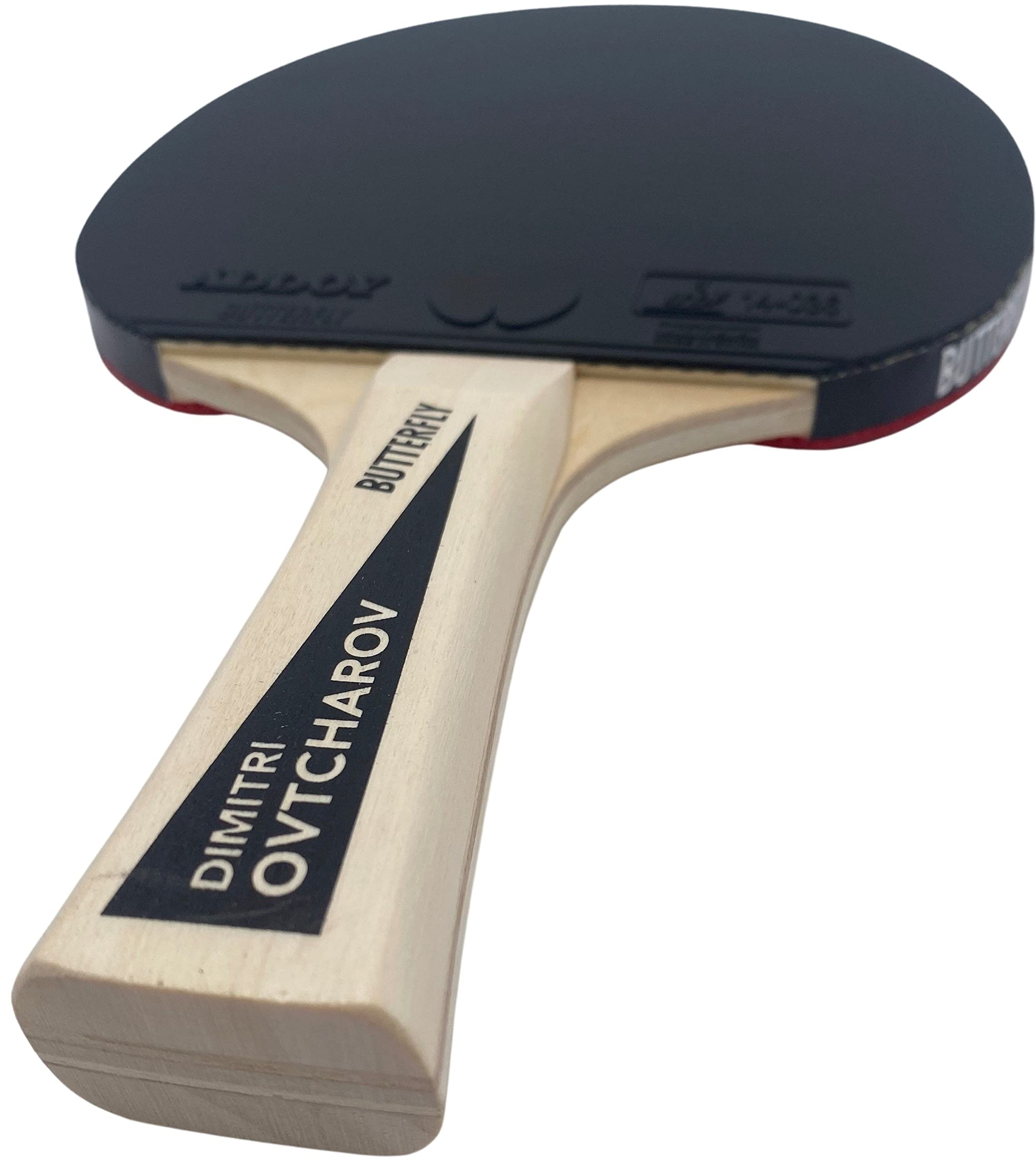 Butterfly Dimitrij Ovtcharov zestaw do tenisa stołowego, 2 rakietki do tenisa stołowego + 6 piłek TT, certyfikowana przez ITTF, gąbka 1,5 mm, dla początkujących do tenisa stołowego