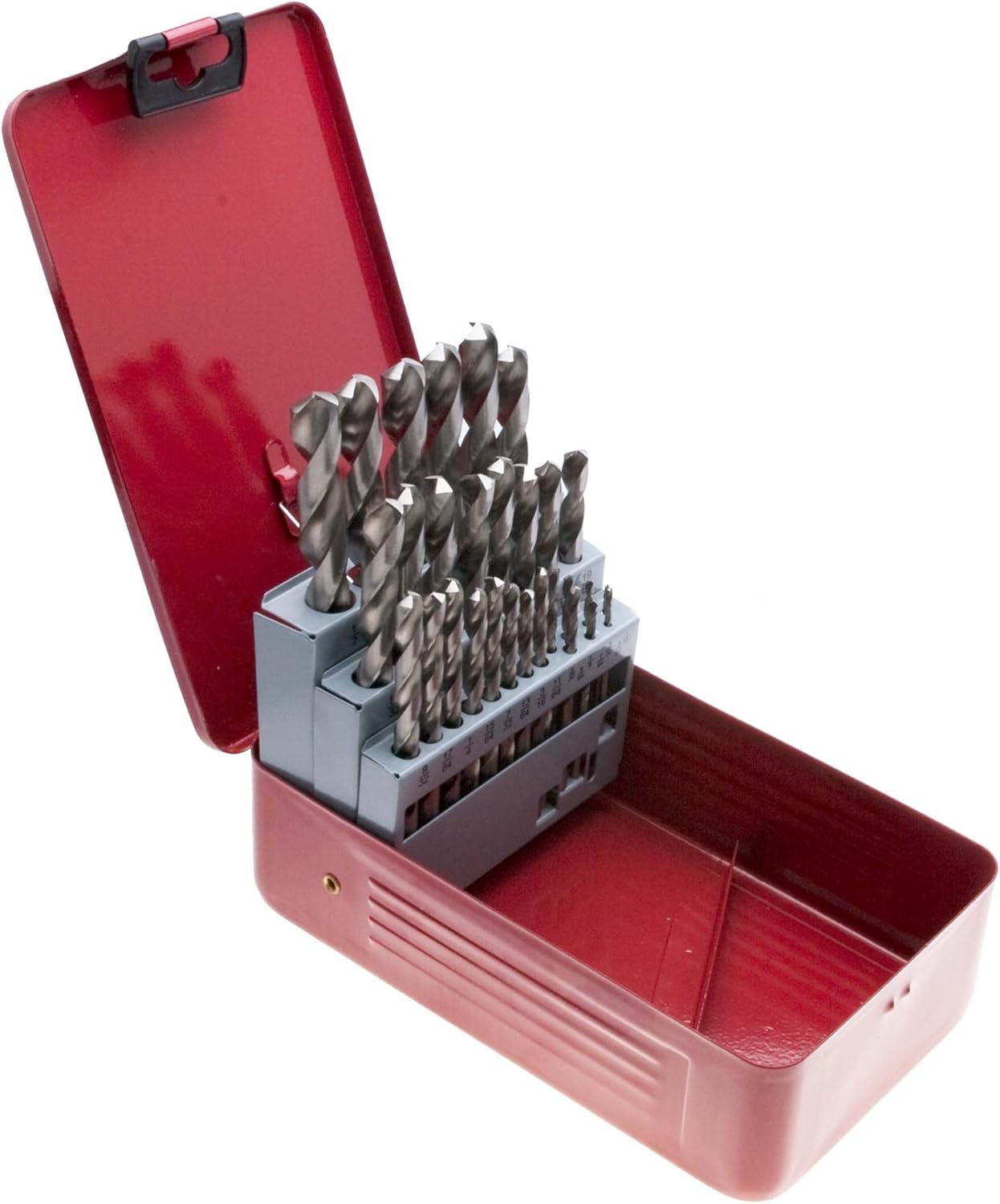 1/161/4" by 64ths High Speed Steel Brite Drill Set in Metal Case, 13