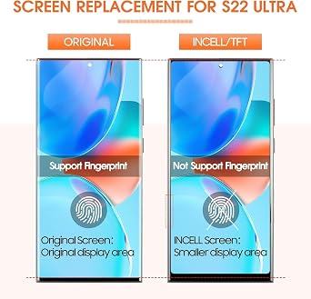 INCELL for Samsung Galaxy S22 Ultra Screen Replacement for Samsung S22 Ultra LCD Display S908B S908U LCD Digitizer Touch Screen Assembly Repair Kits with Frame