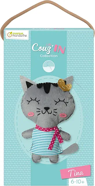 Nähset für Einsteiger: Tina die Katze Kuscheltier zum Selbernähen ab 6 Jahren