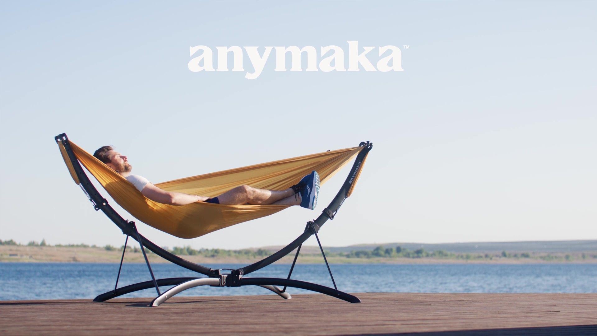 新品未開封 anymaka ポータブル ハンモック フルセット オーシャンブルー