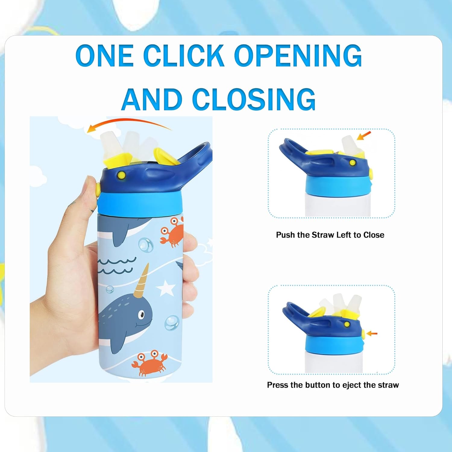 Sublimation Tumbler,10 PACK 12oz Stainless Steel Sublimation Sippy Cup,Double Wall Insulated Tumbler with Handle,Spill Proof lid,Silicone Bottoms,for Water,Drinks(10, 12OZ)