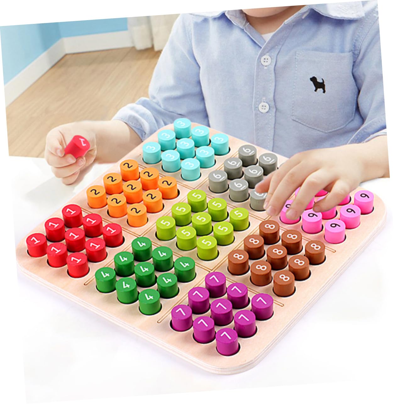 1 Set Ball Sudoku Children Sudoku Toy Sudoku Board Game Wood Aritmetic Sudoku Desktop Sudoku Chess Toy Peg Board Toy Juguete De Madera Juguetes Árbol De Loto Productos De Madera