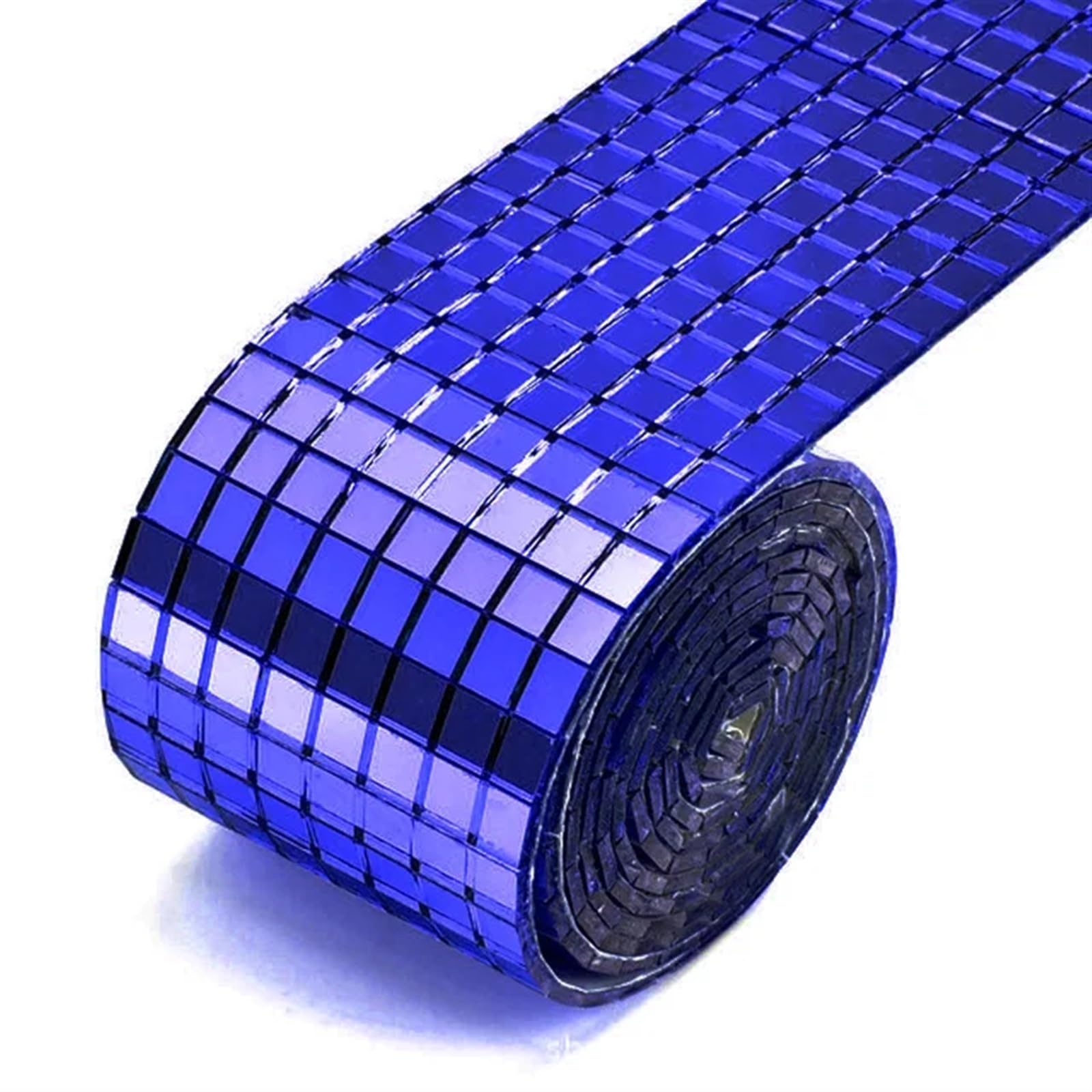 Ekalgretra Blue Mosaic Making Supplies 5M Self-Adhesive Silver Mirror Glass Mosaic Tiles, 5X5mm & 10X10mm Grid, Diy Craft & Wall Decor(,4Cmx30cm,5X5mm)