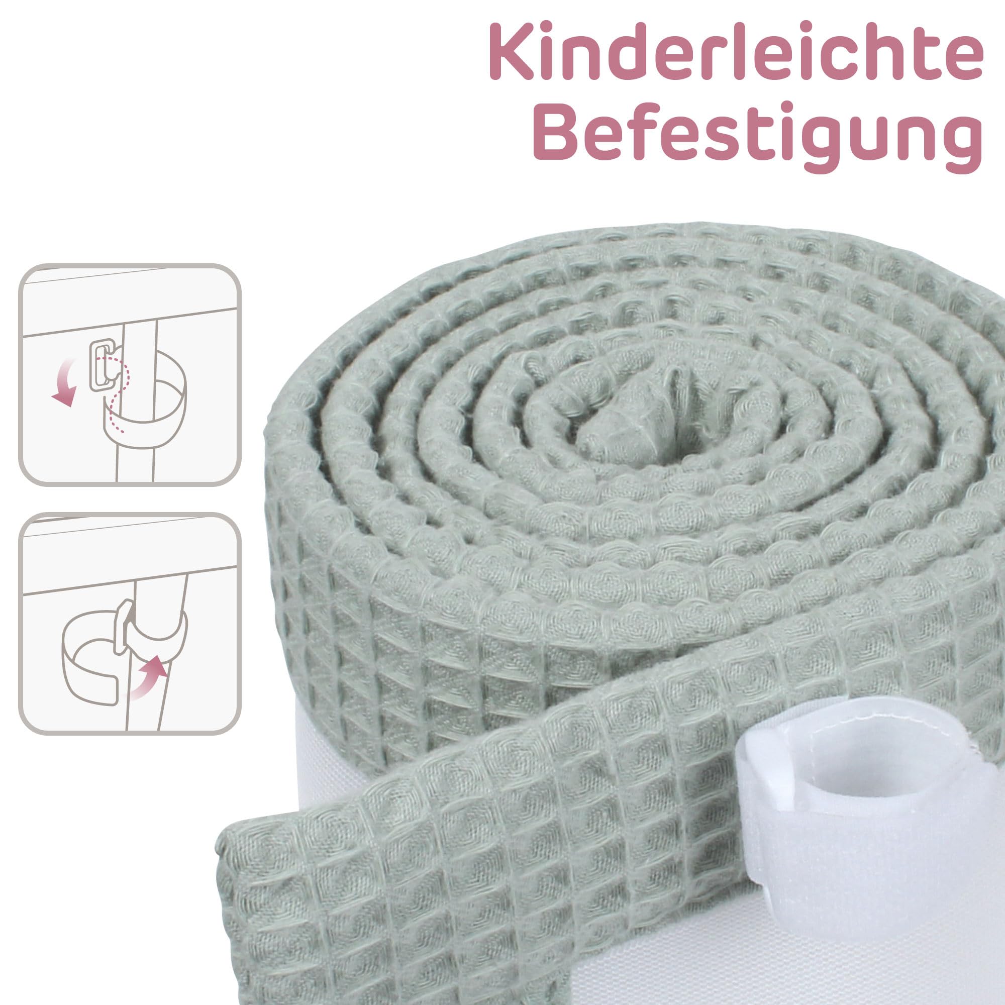 babybay Kołdra z tłoczonej siatki 3D kompatybilna z modelem Original, jadeitowa zieleń