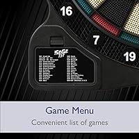 Vista 4 de Fat Cat 727 tablero electrónico con dardos de punta suave.