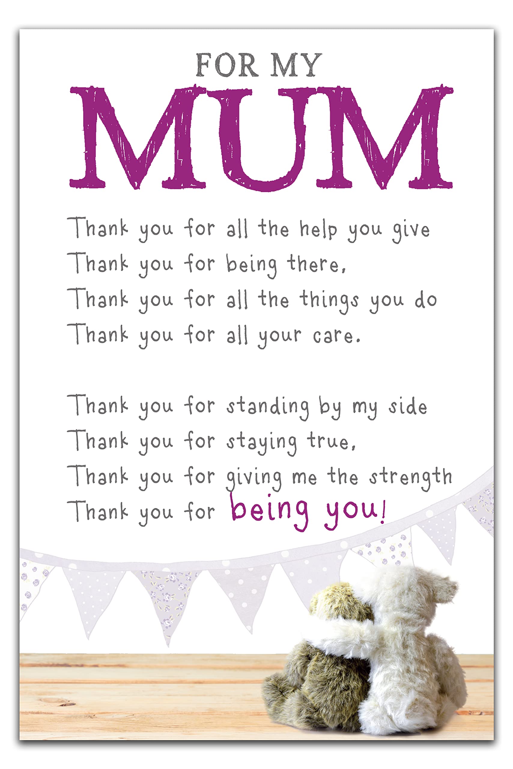 Buy Mum Mother's Day Card, Mother's Day Card For Mum, Mothers Day Card