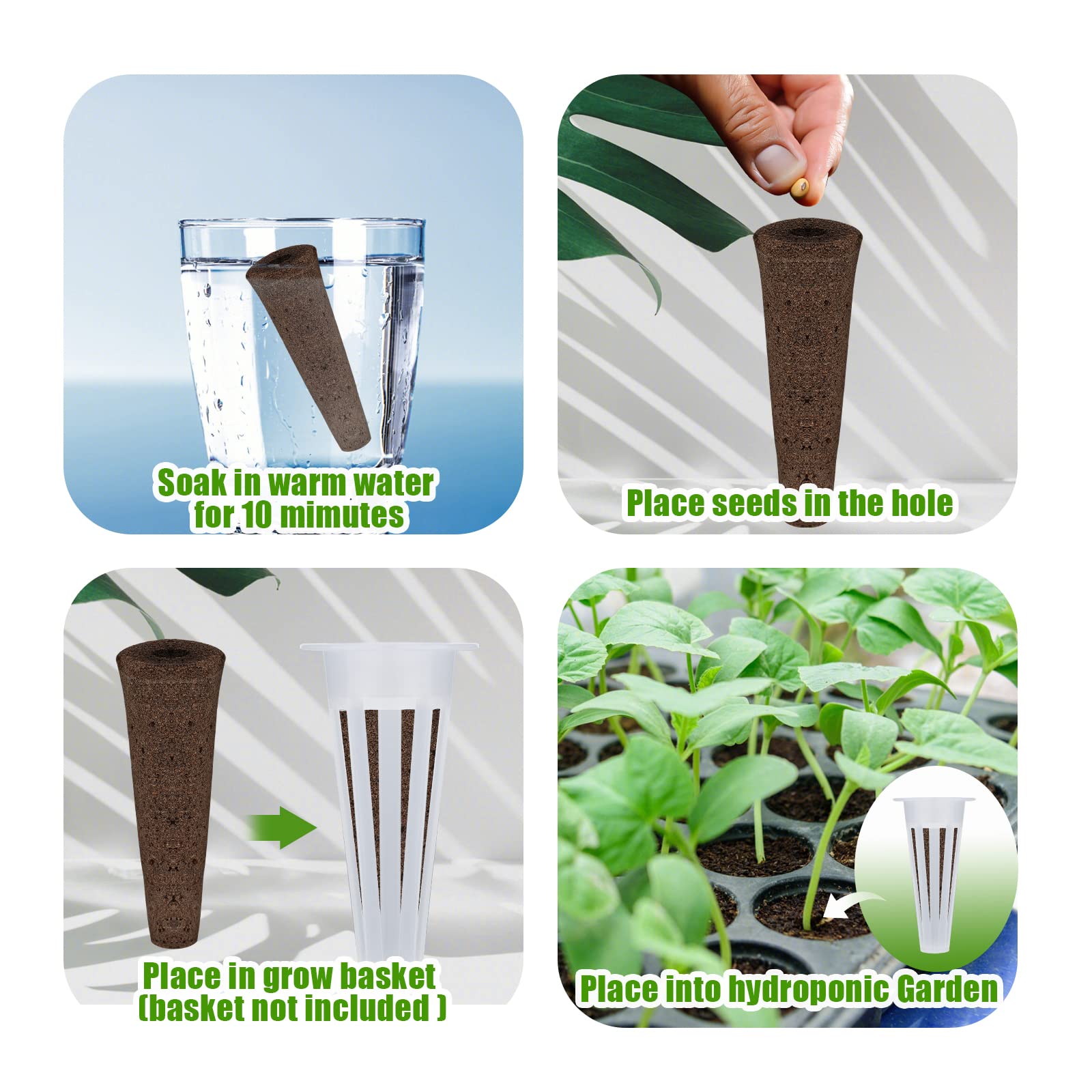 12 Spugne Di Torba Per Idroponica - Per Semi, Erbe E Piante, Biodegradabili - Foto 3