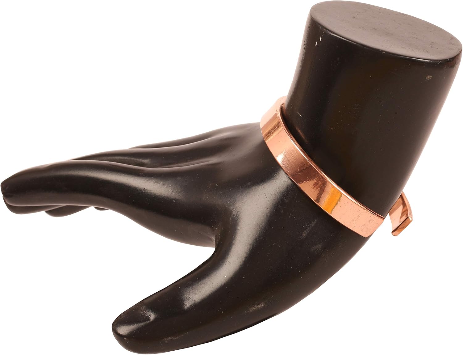 Touchstone Copper bracelet Tibetan style. Hand forged with solid and high gauge pure copper.Plain minimalistic elegance - Image 4