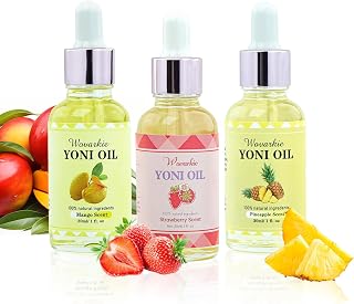 Wovarkie 3-Pack Yoni Oil for Women: 100% Natural pH Balanced Feminine Intimate Deodorant, Odor Eliminating Serum with Essential Oils (1oz/30ml Each)