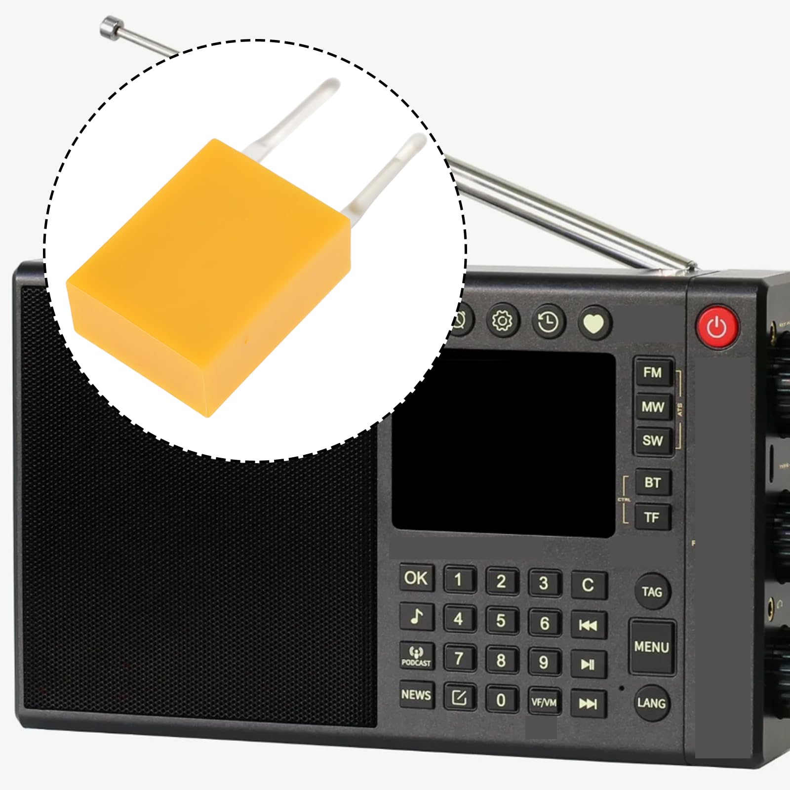 ECSiNG 10pcs di Risonatore in Cristallo Ceramico a 2 Pin a Inserimento Diretto CRB455E 455 KHz Adatto per Radio e Moduli di Ricezione Wireless