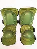 Vista 3 de Juego de rodilleras tácticas militares para coderas, coderas, rodilleras, coderas, combate, paintball, patinaje, deportes al aire libre