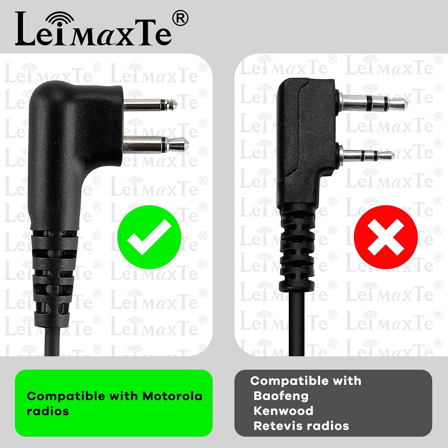 RDM2070D Earpiece for Motorola, Compatible with CLS1110 CLS1410 CP185 CP200D RDU4100 2 Way Radio Headset with Mic PTT 2 Pin FBI Security Acoustic Tube Surveillance Walkie Talkie Headphone
