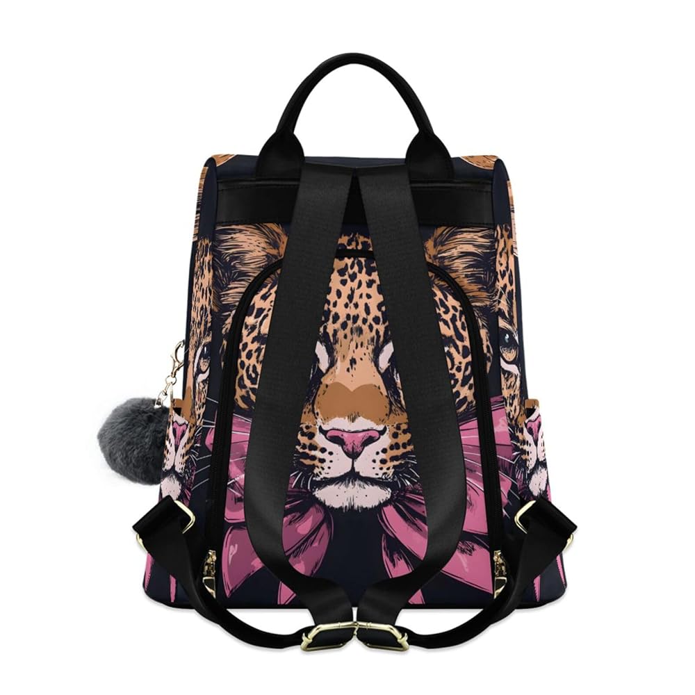 Amazon.com: Leopard with Bows Backpack for Women Anti Theft
