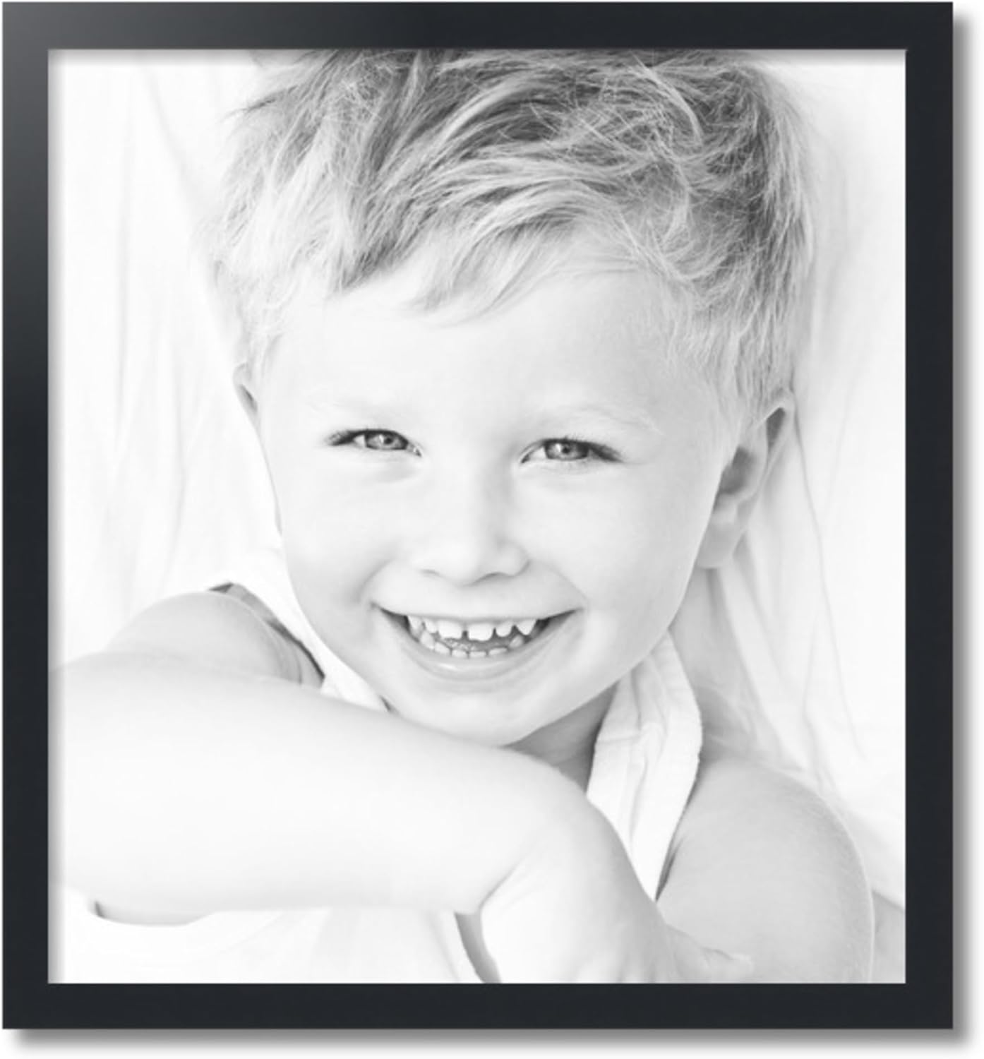 ArtToFrames 23x25 Inch Black Picture Frame, 1 - Pack, This 1.25 inch Custom MDF Poster Frame is Black Satin, Comes with Economy Acrylic (Frame_Pack_1_5180-23x25)