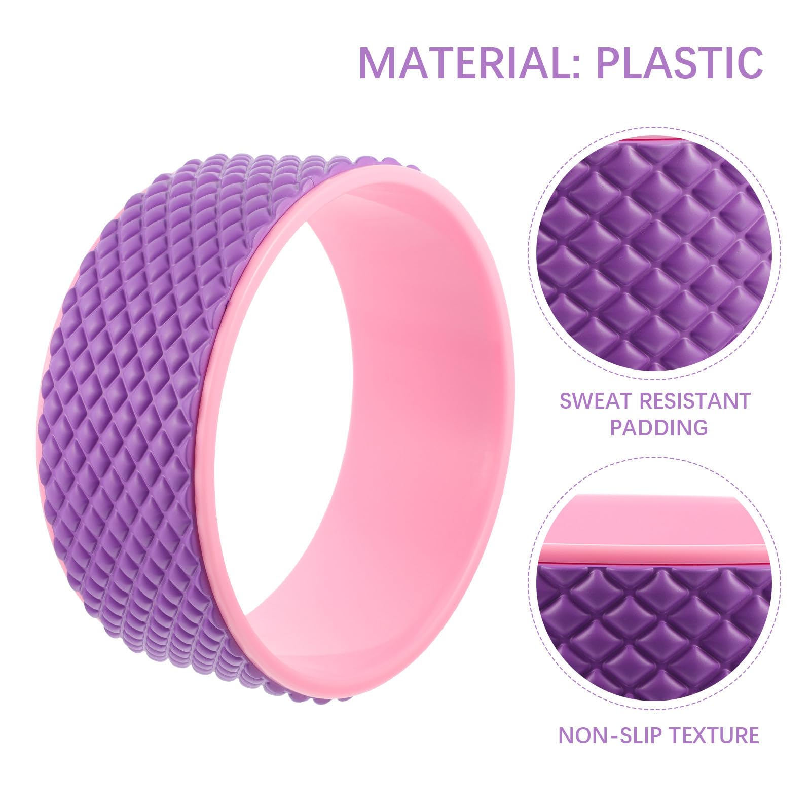 CHILDWEET Ruota Yoga in Plastica per Massaggio e Supporto, Durezza e Durabilità Elevata, per Yoga e Uso Professionale, Rullo per Esercizi di Flessibilità e Rilassamento