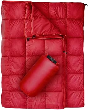 Outdoor Puffy Camping Blanket, Large Outdoor Blanket Waterproof, 55*79
