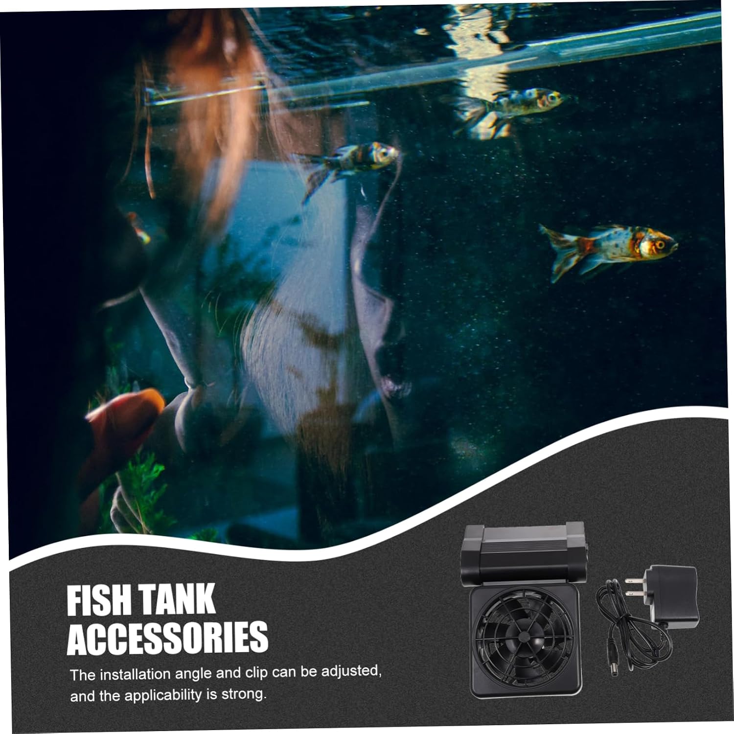 MERRYHAPY Adjustable Aquarium Cooling Fan Fish Tank Cooler with US Plug for Shrimp Tanks and Aquariums High Security Standards Versatile Clip Design Efficient Cooling