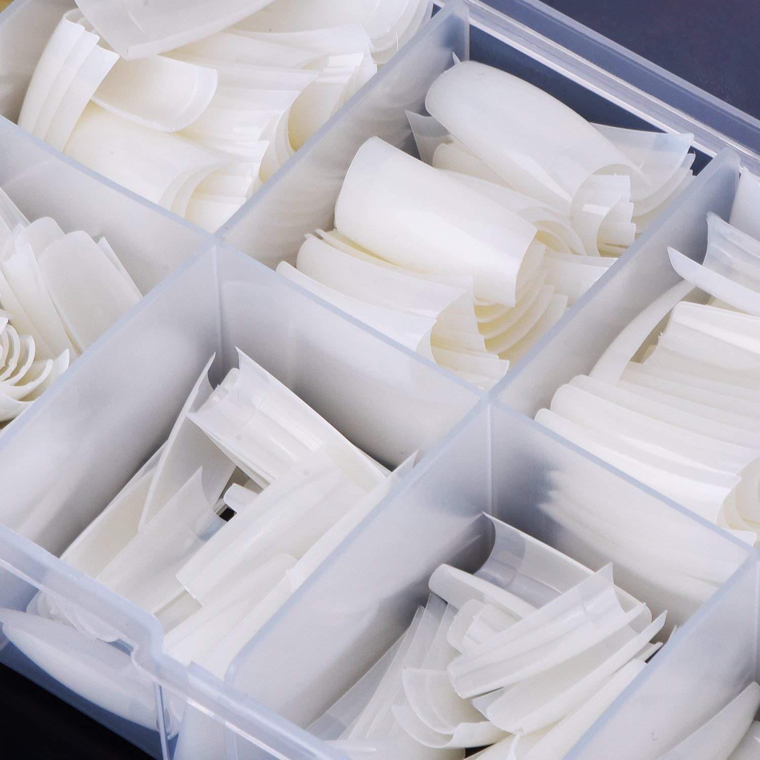 Beuniar Acrylic Nail Tips Natural 500Pcs French Artificial False Tip for Manicure Nails Art Salons & Home DIY : Beauty & Personal Care