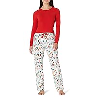 Amazon Essentials Completi Coordinati di Pigiami Natalizi per La Famiglia Donna