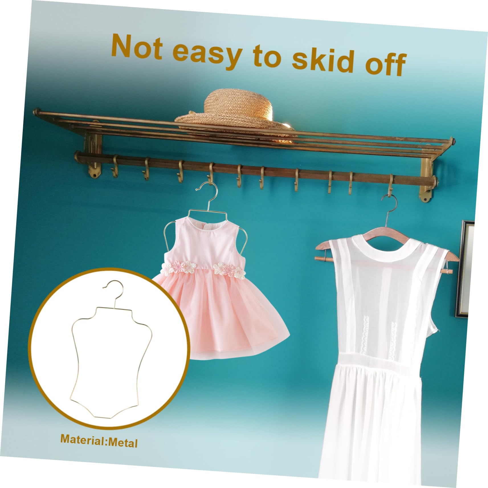 PRETYZOOM Baby Clothes Hanger Metal Toddler Hanger Drying Rack Boys and Girls Hangers Smooth Finish