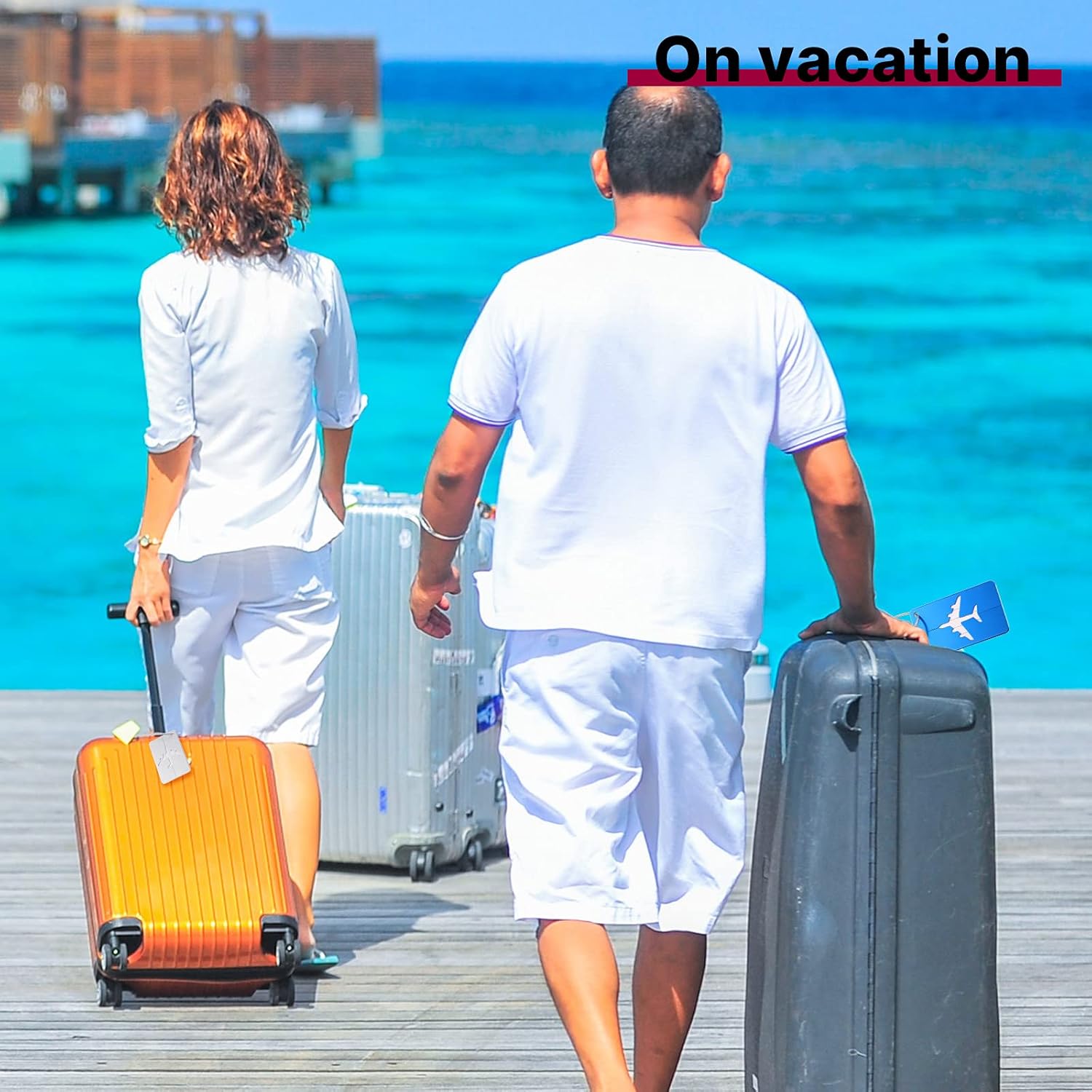 10 Pieces Luggage Tags Business Card Holder Aluminium Metal Travel ID Bag Tag for Travel Luggage Baggage Identifier (Mixed Colors) : Clothing, Shoes & Jewelry