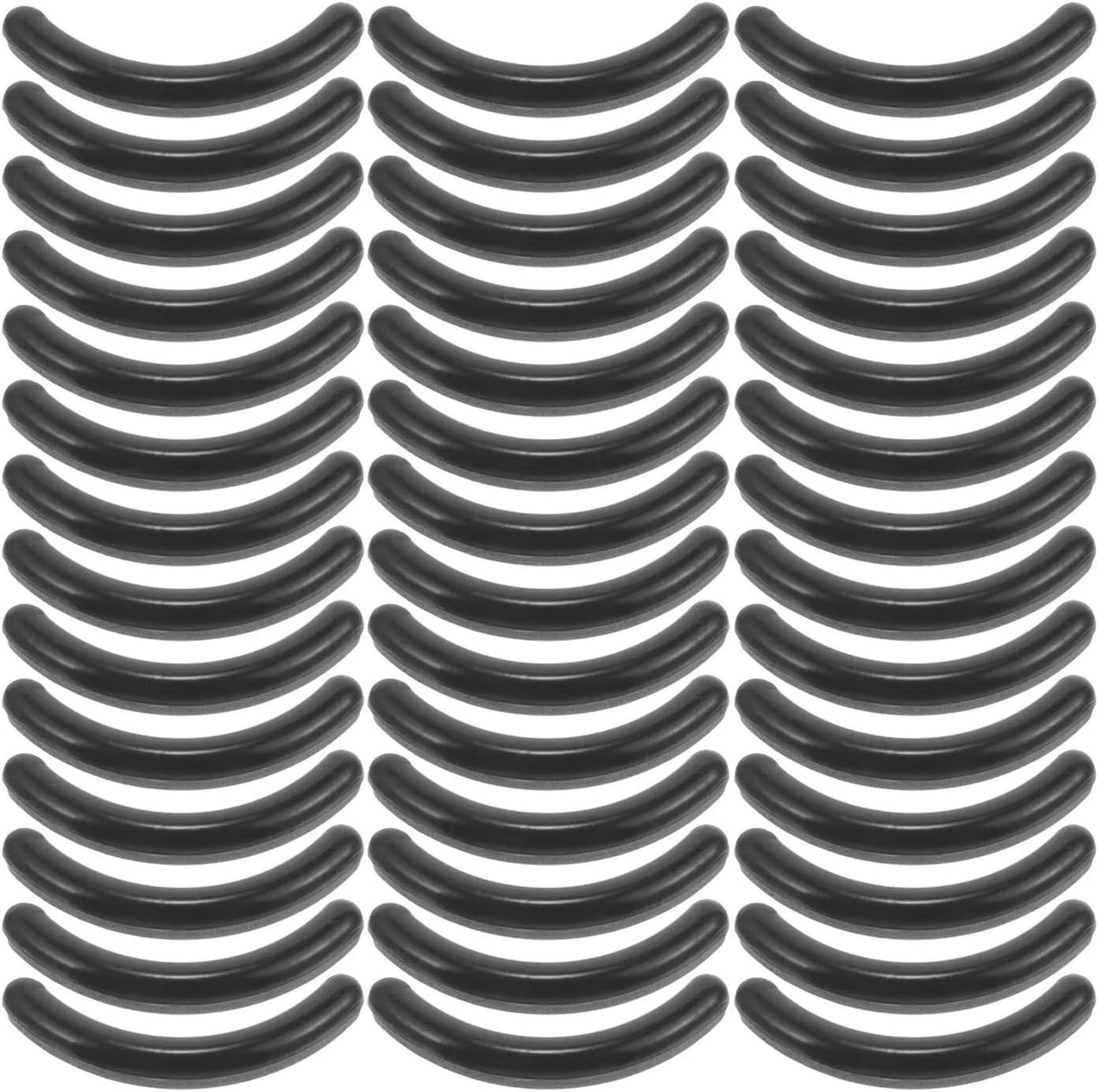 Eyelash Curler Refills 150 Pcs Eyelash Mascara Curler Cushions Rubber Hair Refill Pads for Women Black Miss(Black)