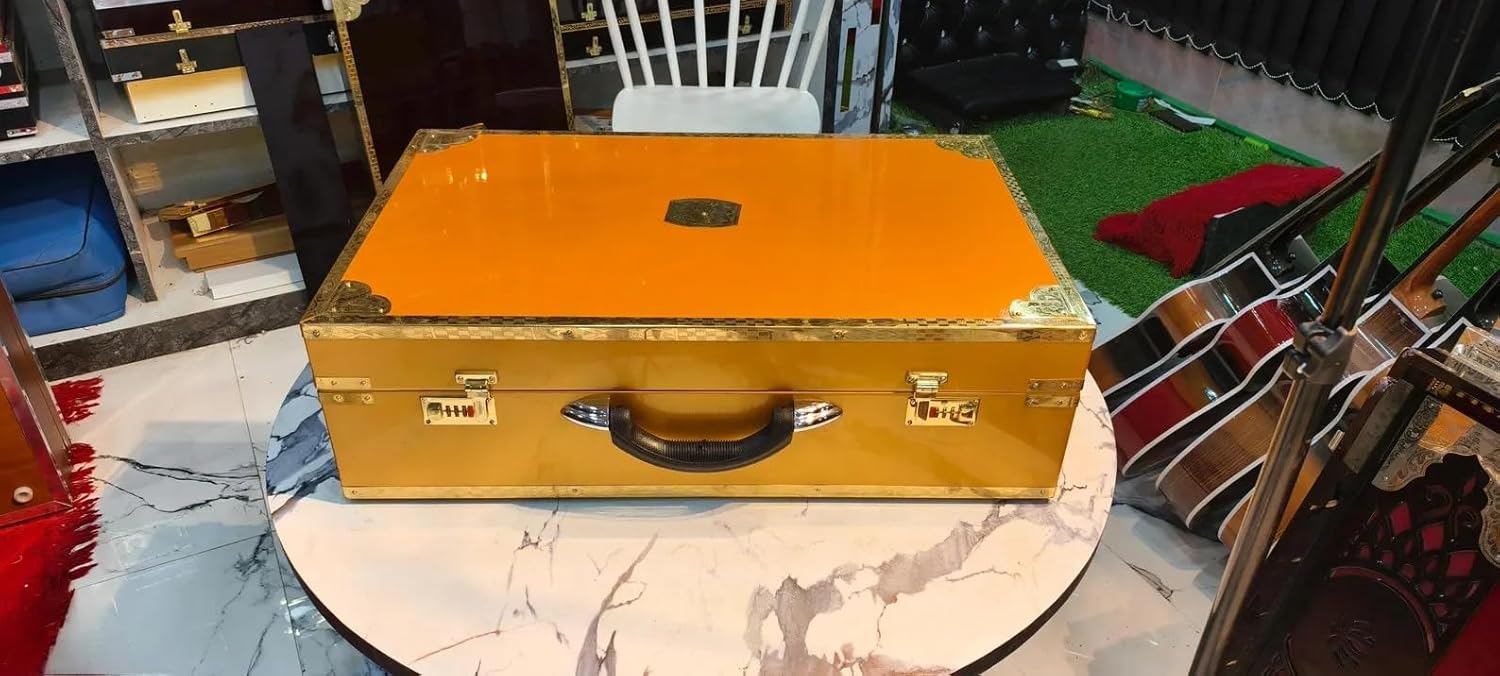 NamasteHimalayas Professional 4-Reed 13-Scale Changer Harmonium with Custom Nameplate With Metallic Gold Finish perfect for Events, Concerts, Kirtan, Meditation and Sound Healing Therapy
