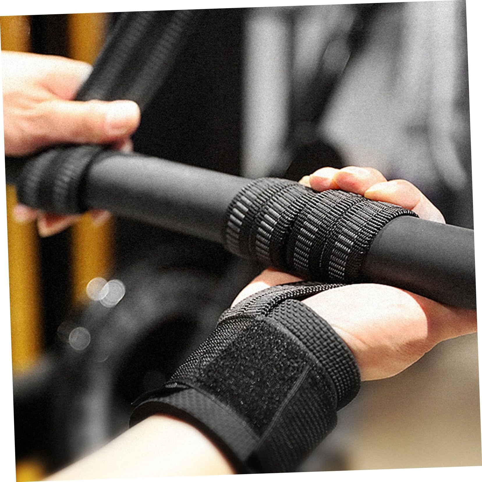ibasenice 3 Paires Support de Poignet d'entraînement Tracer Ceintures Levage Tours Poignée de préhension Bracelet de Remise en Forme STOCHES DE LATIFIER Sangle de Fitness Nylon Noir