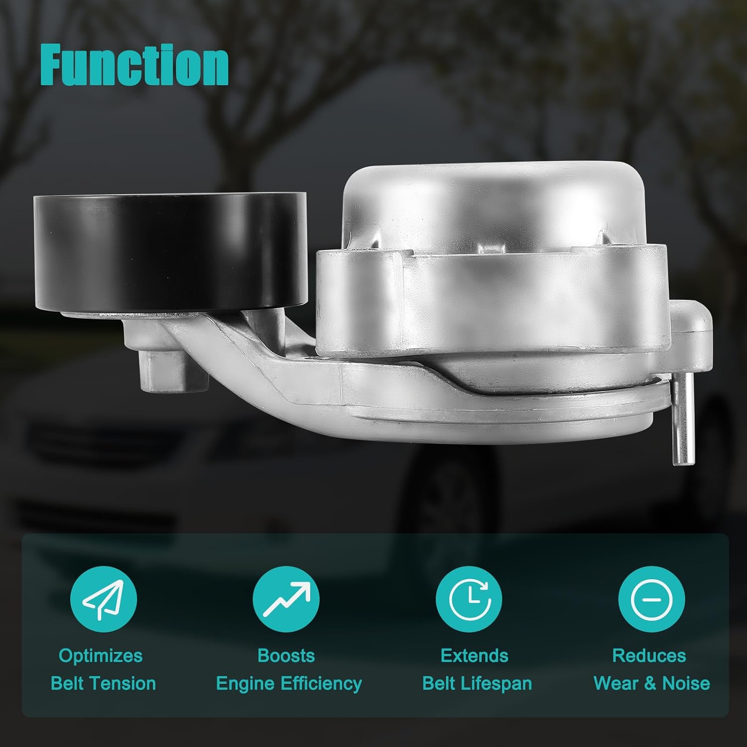 68325057AA Belt Tensioner Assembly with Pulley (3.0L V6) For Jeep Grand Cherokee 2014 2015 2016 2017 2018,For Ram 1500 2014 2015 2016 2017 2018 39343 68148386AA