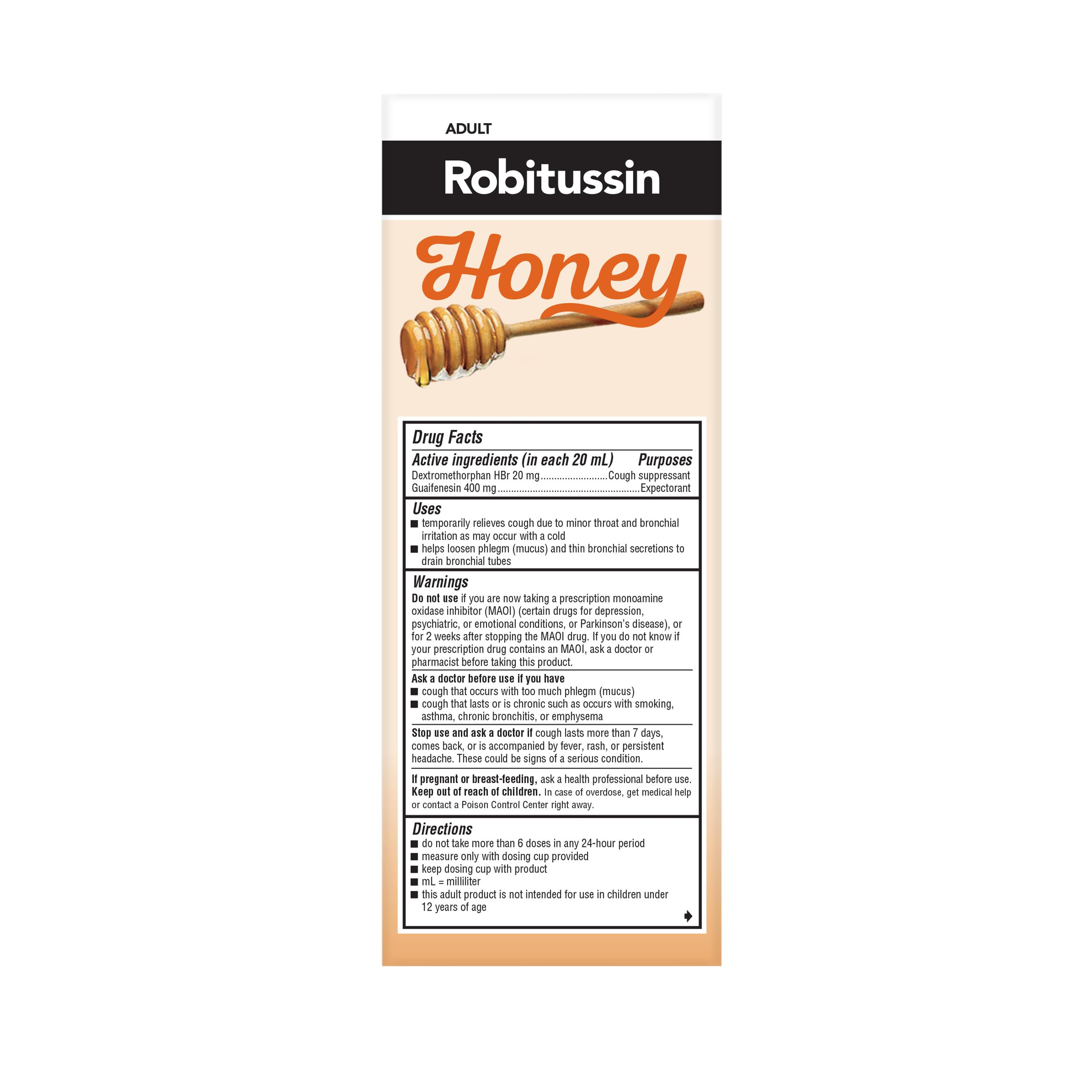 Robitussin Honey DM Max Cough Plus Chest Congestion, 8 fl oz — Amazon image 10