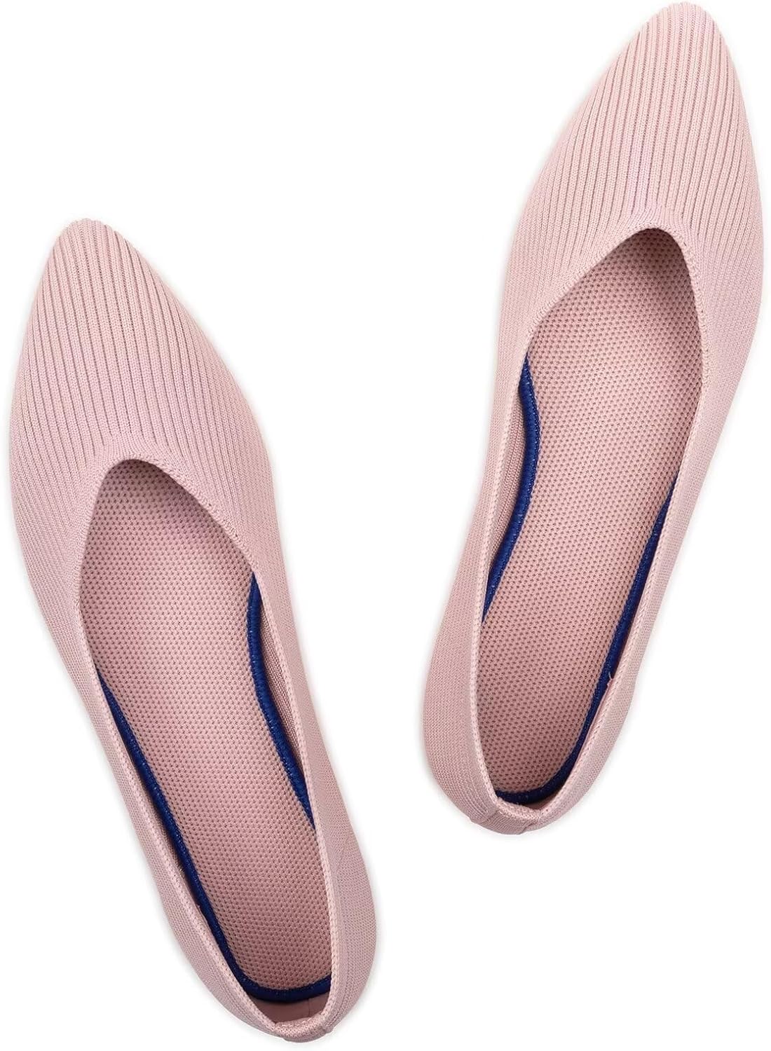 Frank Mully Womens Flat Shoes Classic Pointed Toe Flats Knitted Dress Shoes Soft Flats for Woman Comfortable Dressy - Image 2